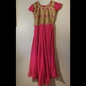 Gold and pink gown/ long dress